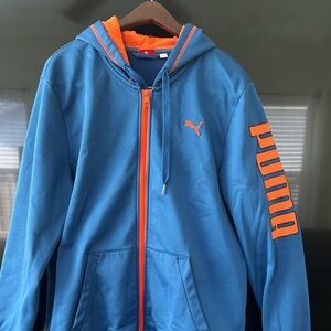 Puma Blue and Orange Sport Hoodie